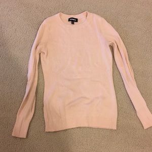 Express crewneck sweater and light pink
